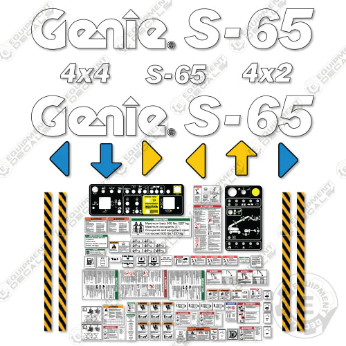 Fits Genie S-65 Decal kit Boom Lift (S60H-34500 and Up) 60h, s60h, s65