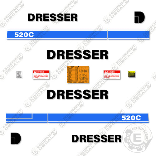 Fits Dresser 520C Decal Kit Wheel Loader 520C, decal kit, dresser, dressor, komatsu