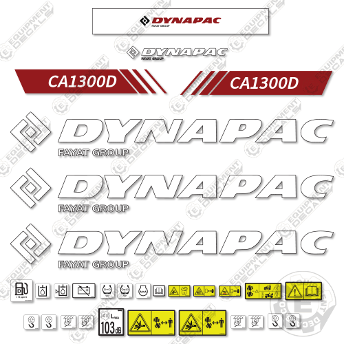 Dynapac CA1300D Decal Kit Roller 1300, 1300d, ca1300, ca1300d, decal kit