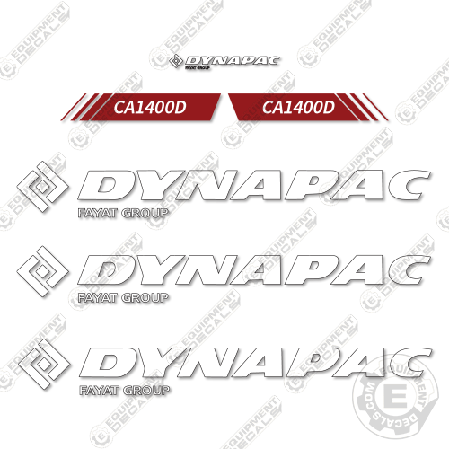 Fits Dynapac CA1400D Decal Kit Roller 1400, 1400d, ca1400, ca1400d, decal kit