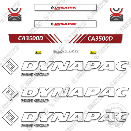 Fits Dynapac CA3500D Decal Kit Roller 3500, 3500d, ca, ca-3500, ca3500, ca3500d, decal kit