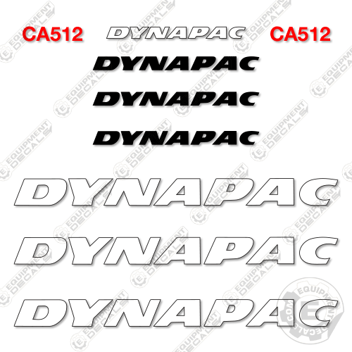 Fits Dynapac CA512 Decal Kit Roller 512, ca, ca-512, ca512, decal kit