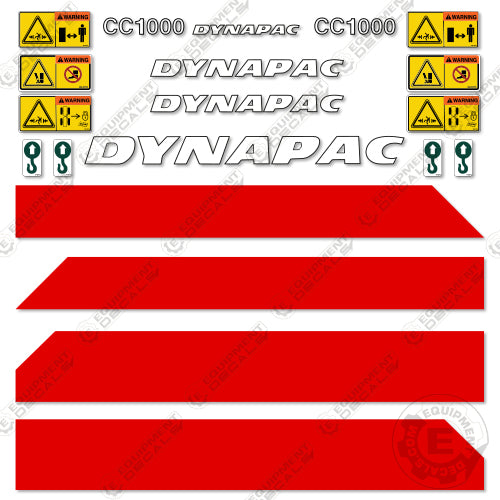 Fits Dynapac CC1000 Decal Kit Roller 1000, cc1000, decal kit