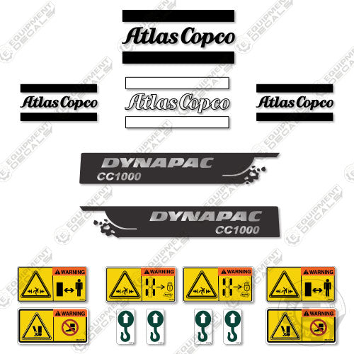 Fits Dynapac CC1000 Decal Kit Roller 1000, decal kit