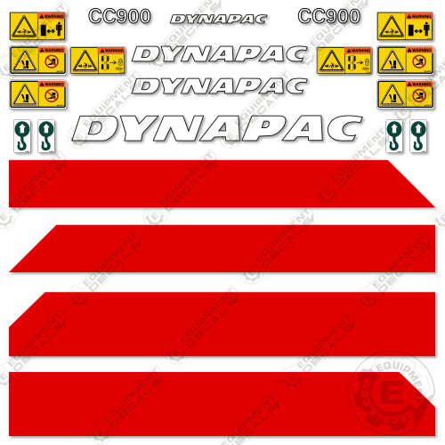 Fits Dynapac CC900 Decal Kit Roller decal kit