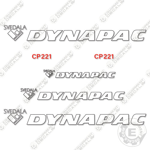 Fits Dynapac CP221 Decal Kit Roller 221, cp221, decal kit