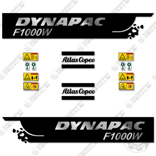 Fits Dynapac F1000W Decal Kit Paver 1000, decal kit, f1000w