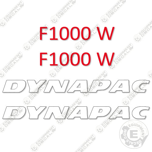 Fits Dynapac F 1000 W Decal Kit Asphalt Paver decal kit