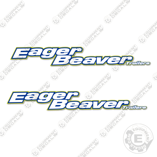 Fits Eager Beaver Decal Kit Trailer 57" Logos decal kit