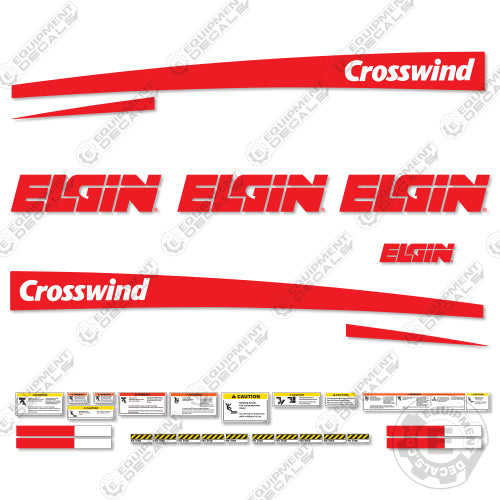 Fits Elgin Crosswind Decal Kit Vacuum Sweeper decal kit, sweep