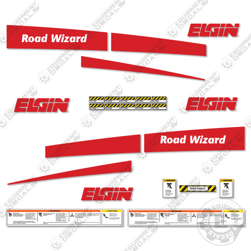 Fits Elgin Road Wizard Decal Kit Vacuum Sweeper decal kit, sweep