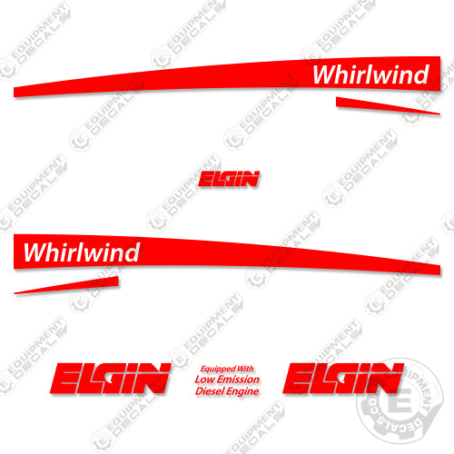 Fits Elgin Whirlwind Decal Kit Vacuum Sweeper decal kit, sweep