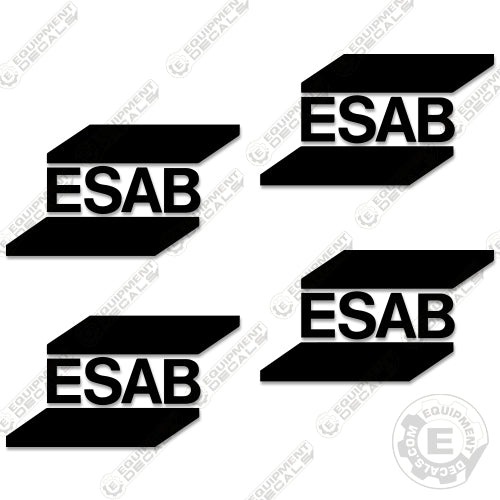 Fits Esab Logo Decal Kit (Set of 4) Generator Welder decal kit