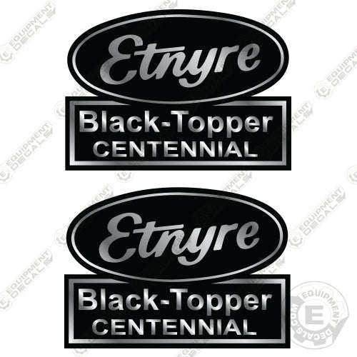 Fits Etnyre Black-Topper Centennial Decal Kit Asphalt Distributor (Black/Chrome) black, black topper, decal kit, topper