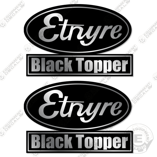 Fits Etnyre Black-Topper Decal Kit Asphalt Distributor (Black/Chrome) black, black topper, decal kit, topper