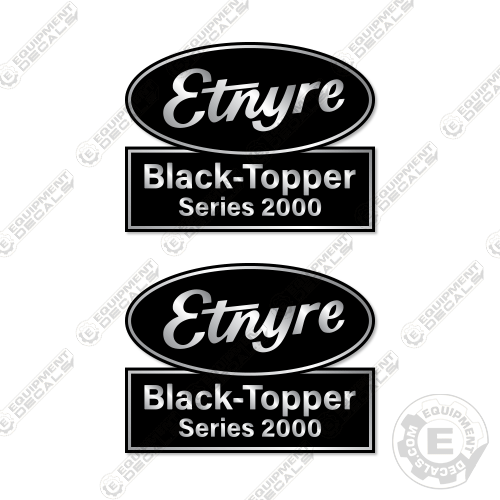 Fits Etnyre Black-Topper Series 2000 Decal Kit Asphalt Distributor (Black/Chrome) black, black topper, decal kit, topper