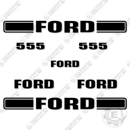 Fits Ford 555 Decal Kit Backhoe 555, decal kit