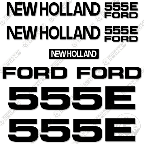 Fits Ford 555E Decal Kit Backhoe 555, 555e, decal kit