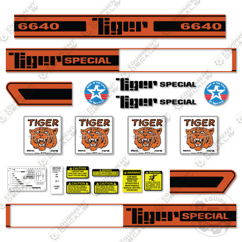 Fits Ford 6640 Tiger Special Decal Kit Tractor decal kit, ford