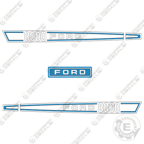 Fits Ford 8000 Decal Kit Tractor 8000, decal kit, ford