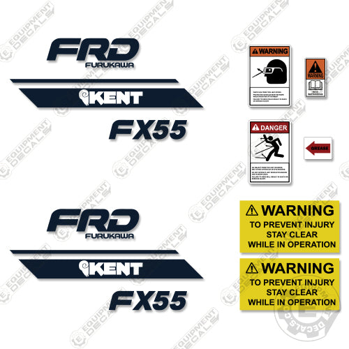 Fits FRD Kent FX55 Decal Kit Hydraulic Hammer decal kit