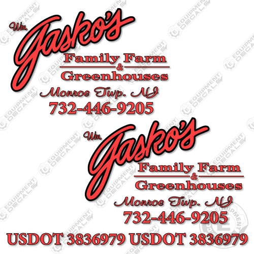 Fits Gasko Truck Lettering Job Single Truck decal kit