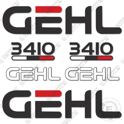 Fits GEHL 3410 Decal Kit Skid Steer 3410, decal kit, gehl, skid steer, skidsteer