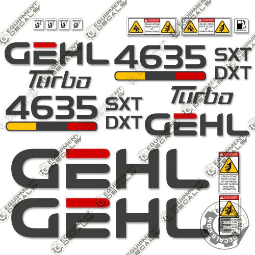 Fits GEHL 4635SXT Decal Kit Skid Steer 4635, decal kit, dxt, gehl, skid steer, skidsteer, sxt