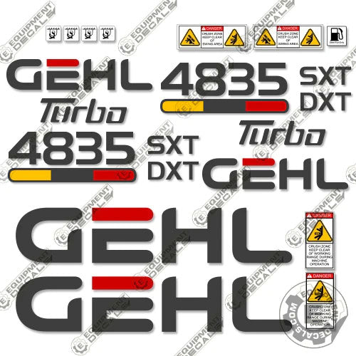 Fits GEHL 4835SXT Decal Kit Skid Steer 4835, 4835dxt, 4835sxt, decal kit, dxt, gehl, skid steer, skidsteer, sxt