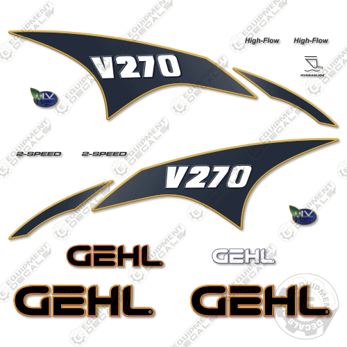 Fits GEHL V270 Decal Kit Skid Steer decal kit, gehl, v270, v 270, v-270, skid steer, skidsteer