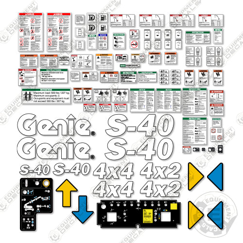 Fits Genie S-40 Decal Kit Boom Lift (s4015-21932 to s4016-21932) 40, s 40, s40