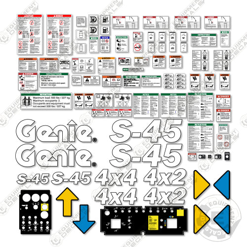 Fits Genie S-45 Decal Kit Boom Lift (7001 to 7181) 45, s 45, s45