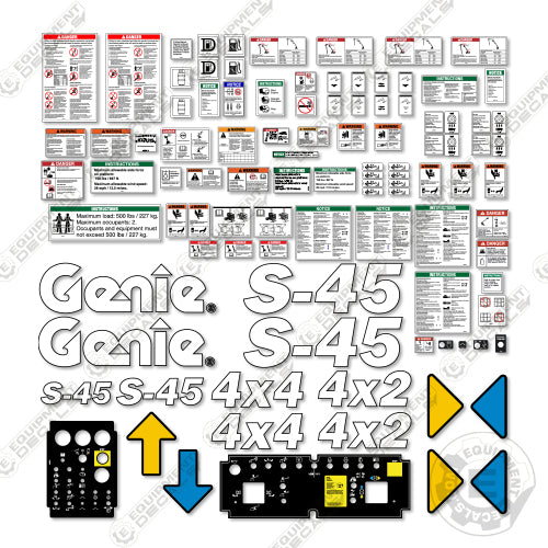 Fits Genie S-45 Decal Kit Boom Lift (7182 to 18352) 45, s 45, s45