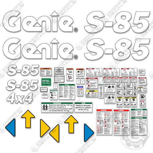 Fits Genie S-85 Vertical Mast Lift Decal Kit s 85, s85