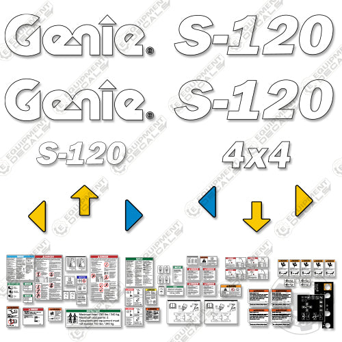 Fits Genie S120 Decal Kit Telescopic Boom Lift 120, s 120, s120