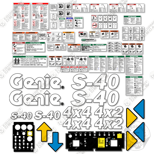 Fits Genie S-40 Decal Kit Stick Boom (S4003-7182 to 18352) 40, s 40, s40