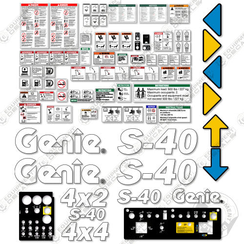 Fits Genie S-40 Decal Kit Boom Lift (0831-1780) 40, s 40, s40