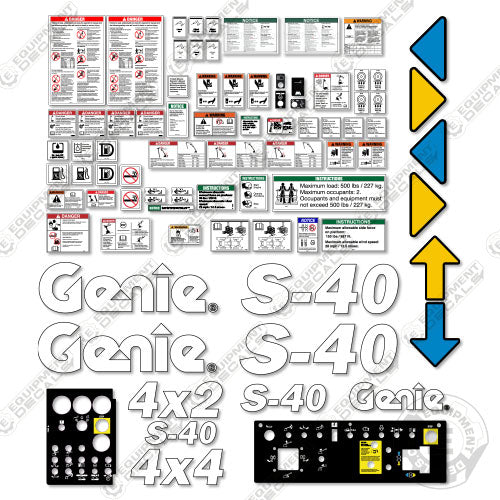 Fits Genie S-40 Decal Kit Boom Lift (1781-4507) 40, s 40, s40