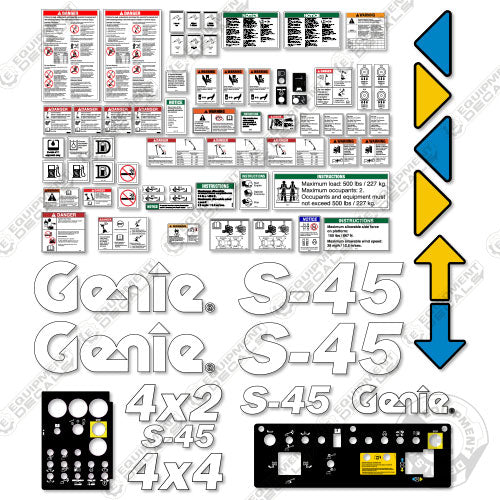 Fits Genie S-45 Decal Kit Boom Lift (0831-1780) 45, s-45, s45