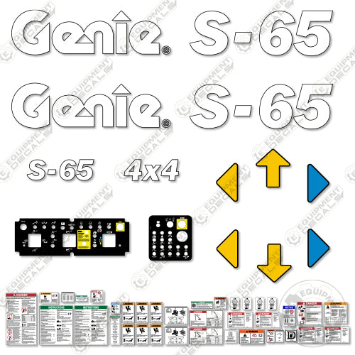 Fits Genie S-65 Vertical Mast Lift Decal Kit 65, s-65, s65