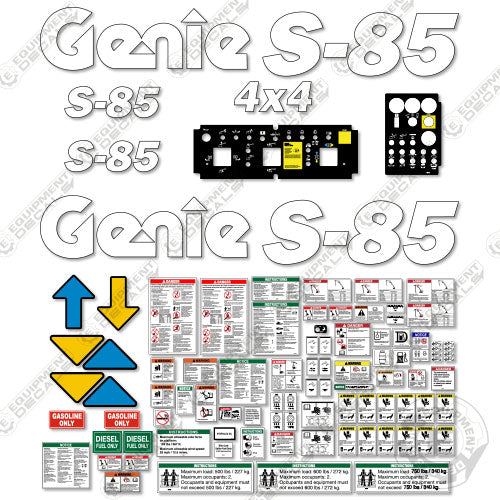 Fits Genie S-85 Decal kit Boom Lift (3082-3575) s85