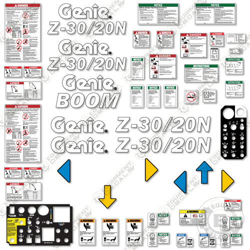 Fits Genie Z30/20N Decal Kit Telescopic Boom Lift rj, z20, z20n, z30, z30/20, z30n