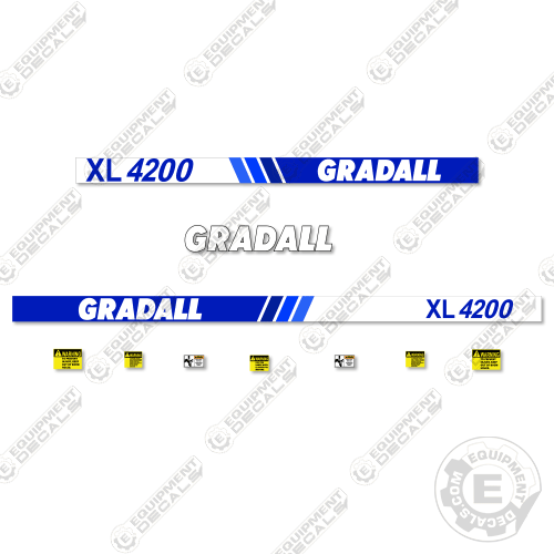 Fits Gradall XL4200 Decal Kit Wheeled Excavator 450, decal kit, xl4200