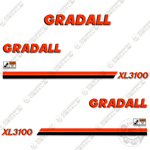 Fits Gradall XL3100 Decal Kit Wheeled Excavator 3100, decal kit, xl-3100