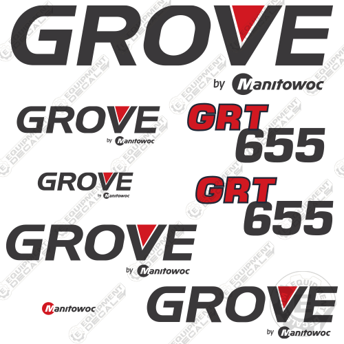 Fits GROVE GRT655 CRANE DECAL KIT 655, decal kit, GRT655