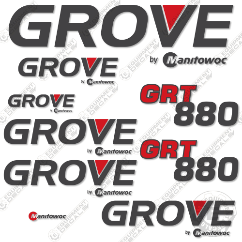 Fits GROVE GRT880 CRANE DECAL KIT 880, decal kit, GRT880