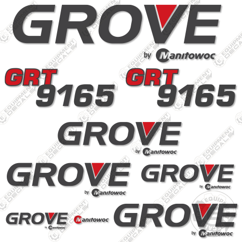 Fits GROVE GRT9165 CRANE DECAL KIT 9165, decal kit, grt9165