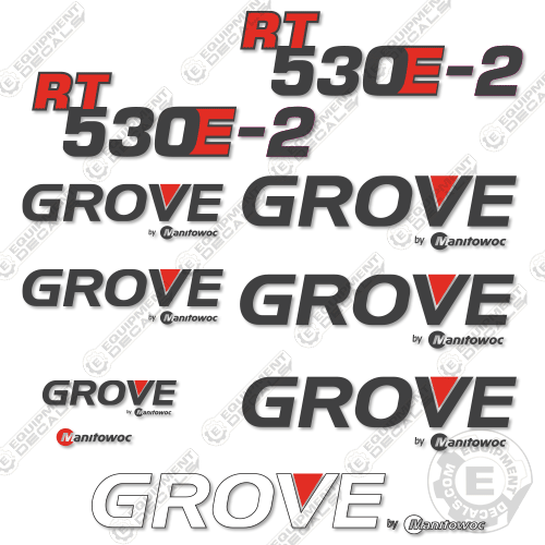 Fits GROVE RT530E2 CRANE DECAL KIT 530, decal kit, rt530e2