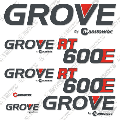 Fits GROVE RT600E CRANE DECAL KIT 600, decal kit, rt600e