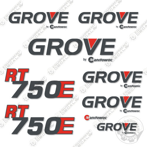 Fits Grove RT750E Decal Kit Crane 750, 750e, decal kit, rt750, rt750e